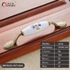 Oukali  Antique Classical Ceramic Zinc Drawer Door Vintage Bedroom Furniture Handles Draw Pulls Kitchen Cabinets Wardrobe Handle