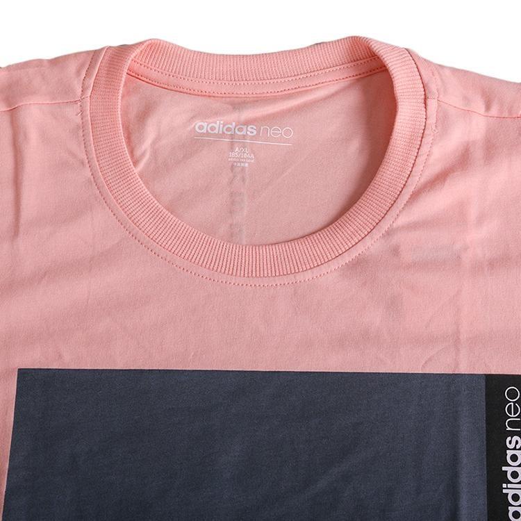 Adidas T Shirts Men's Pink Crew Neck Moderate Straight Fit DU2368