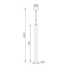 Lot de 3 suspensions tubes design doré G9 10W IP20