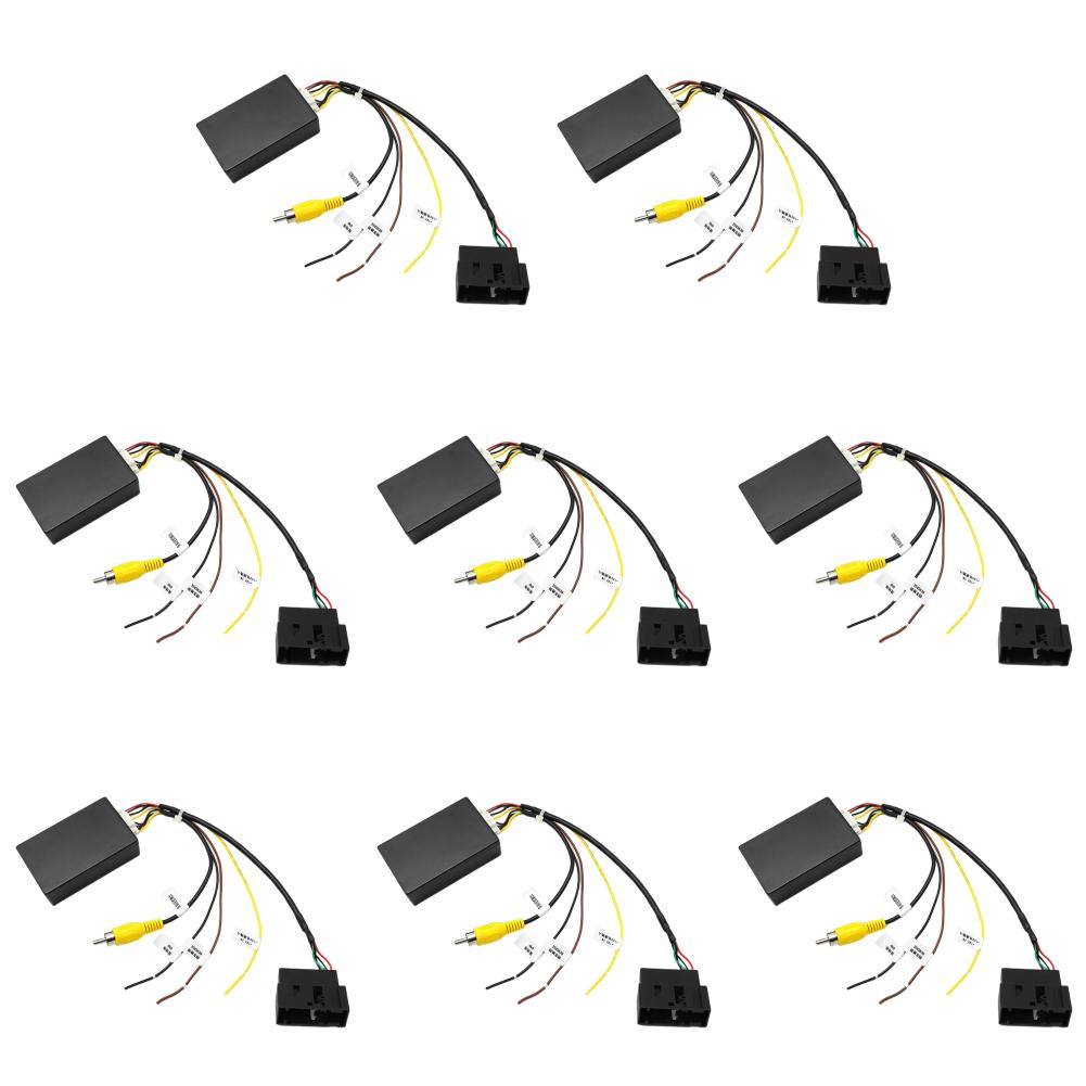 10-1PCS 12V Car Rear View Camera RGB To RCA AV CVBS Signal Converter Decoder Box Adapter for Volkswagen RCD510 RNS510 RNS315 OEM