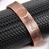 Hot Selling Magnet Retro Bracelet with Life Tree Pattern Arrangement, Magnetic Men's Antique Copper Bracelet