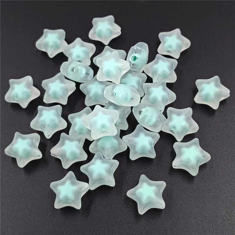 10 шт. Акриловое ожерелье браслет для ювелирных изделий мода ручная работа DIY материал серьги маркировка матовый сердечник пентаграмма бусины