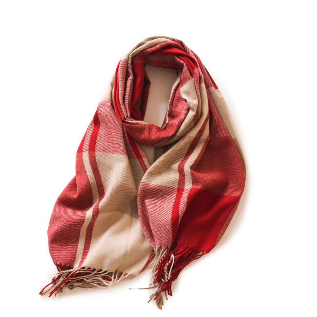 Deqing Siyue Plaid Cashmere Scarf Winter Scarf Women'S Shawl Thickened Warm Fringed Scarf