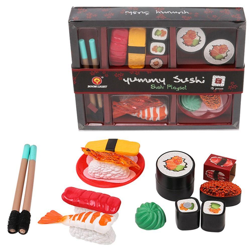 Pretend Play Role-Playing Gifts Cutlery Toys Kitchen Food Toys Mini Sushi Set Pretend Kitchen Toys