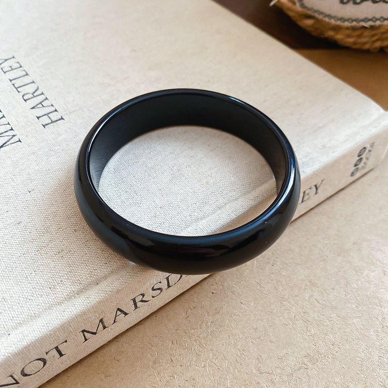 and American Cross-Border Resin Geometric Round Bracelet, Fashionable, Simple, Versatile Bracelet, Forest Style Niche Design Jewelry for Women