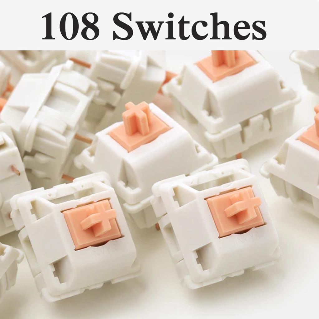 Механический переключатель с 108 клавишами, корпус вала клавиатуры, DIY сменный вал, аксессуары для клавиатуры, абзац вала, давление триггера 