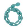 Turquoise Flat Oval Gemstone Loose Stone Beads 15.7Inch