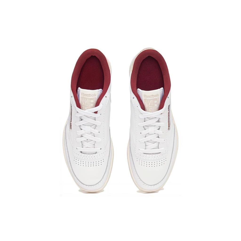 Reebok Кроссовки унисекс Club C 85 White Classic Maroon Stucco 100032972