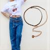 Модная и универсальная европейская и американская портретная подвеска, металлическая плетеная кожаная поясная цепочка для женщин, милая и крутая сексуальная декоративная поясная цепочка