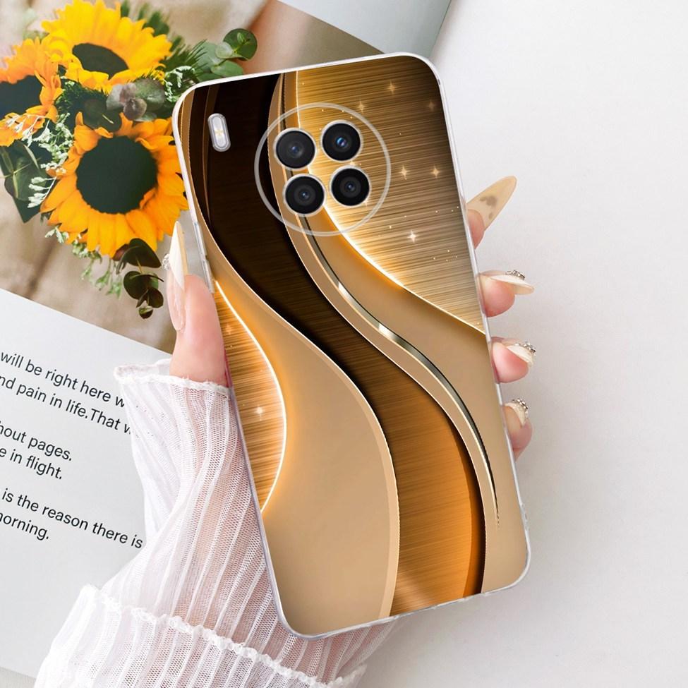 Cover For Huawei Nova 8i Case Cute Cat Fashion Butterfly Funny 2D Painted Casing NEN-L22 NEN-LX1 NEN-LX3