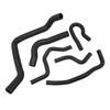 6 Pcs Radiator Coolant Hose Silicone Coolant Transfer Tube Kit for Civic Type R EK EG B16A B18C B20B 1992 to 2000 Black