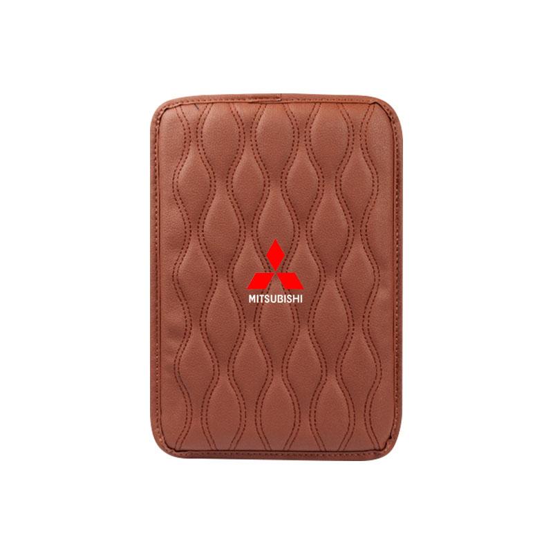 Car Center Console Cover Leather Armrest Mat Arm Storage Box Mat Caps For Mitsubishi ASX Lancer Outlander Pajero EVO EX Lancer