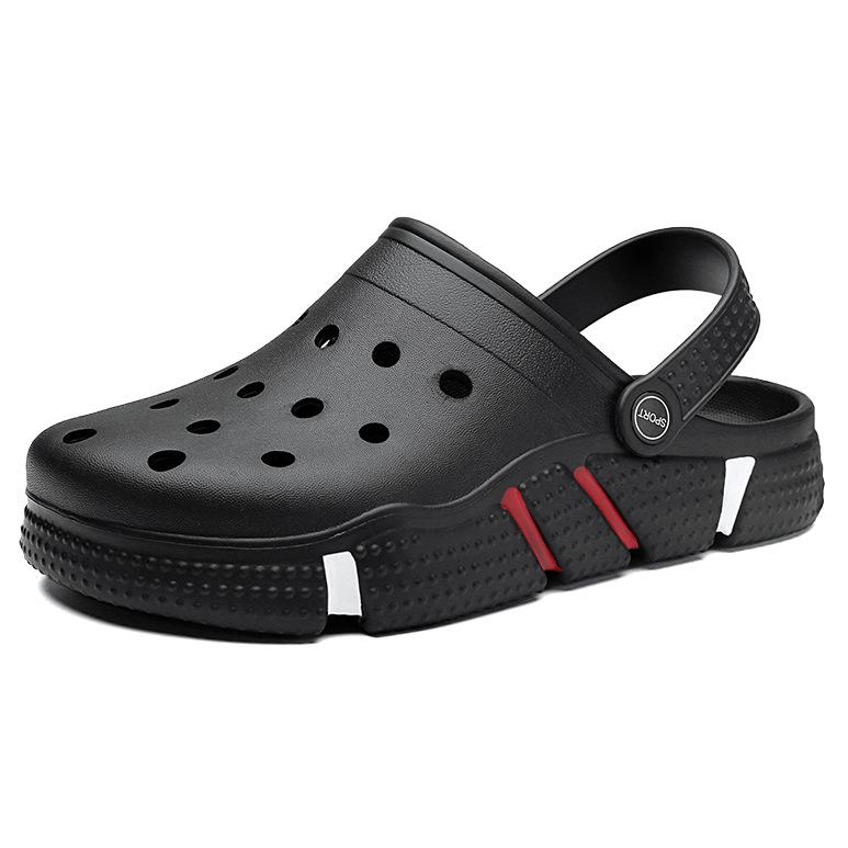 Обувь Hole Shoes Мужская трендовая одежда для отдыха на открытом воздухе Тапочки большого размера Сандалии двойного назначения Бытовые нескользящие пляжные сандалии