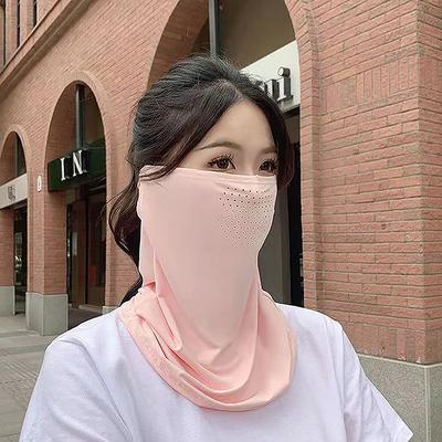 Летняя солнцезащитная маска Ice Silk Mask Защита от ультрафиолета для шеи и лица Солнцезащитные шапочки для лица