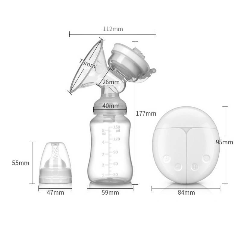 Двойной электрический молокоотсос с тихим всасыванием для кормящих мам