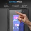 High Performance 6 Bottle 17L Wine Cooler Adjustable Temperature 8 18 degrees  With LED Light Black Touch Control Panel