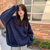 Ladies Letter Print Plush Hooded Sweater for Autumn Winter Women's Student Korean Style Casual Hoodies Loose Long Sleeved Top