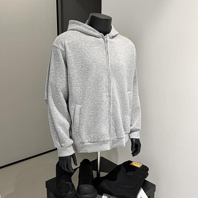 Men S Boxy Fit Casual Sporty Hooded Zip Sweatshirt