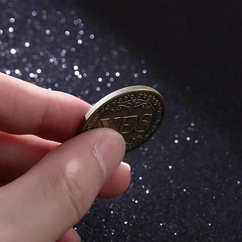 1 шт. Бронзовая памятная монета «Да или Нет» Сувенир Невалютная монета Игровой реквизит Монеты для челленджа Коллекция Украшение Поделки