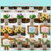 Sunflower Orchid Lotus Plsuh Toy Stuffed Doll Kids Gift Cartoon Decorations