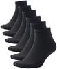 Sports Black and School Sizes Set of 6 Sizes Men's Socks, White, Short, Socks, 25-27cm/27-29cm, (Black, 27-29cm)