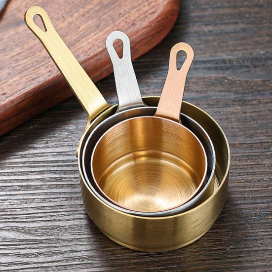 Stainless Steel Sauce Cup with Handle Reusable Metal Dipping Cups Small Condiment Server for Ketchup Appetizers Soy Sauce