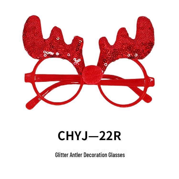 Креативные рождественские очки - Санта, Снеговик, Рога для взрослых и детей