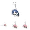 Unique Cartoon Character Printed Acrylic Keychain With Bag Pendant Accessories