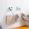 1pc No Punching Kitchen Cute Cartoon Towel Hanging Bathroom Towel Pole No Marking Adhesive Towel Rack