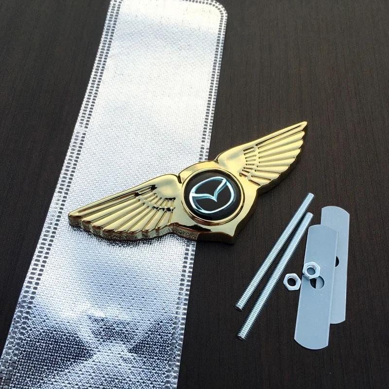 3D Metal Car Front Hood Wings Emblem Side Badge Sticker Decal for Mazda Axela 3 5 6 RX8 RX7 MX3 6 Atenza MX5 CX9 CX5 CX7 323 626 RTFR5