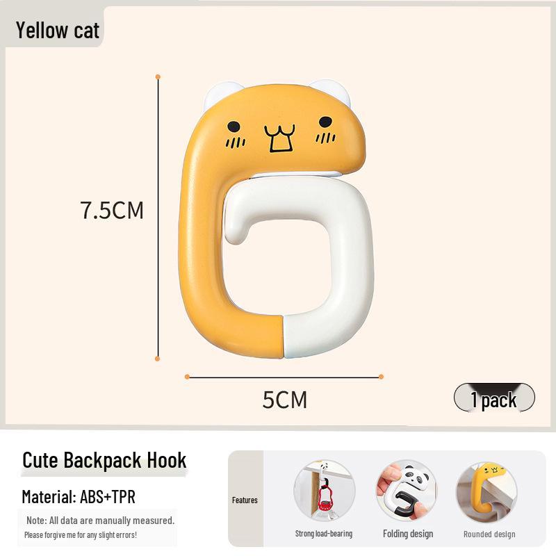 Portable No-Punch Desk Hook: Movable Backpack & Bag Hanger