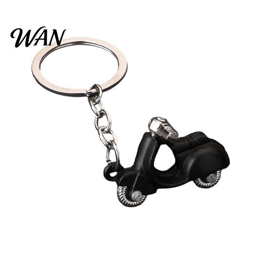 Durable Keychain Pendant Motorcycle Charm Zinc Alloy Key Chain with Retro Scooter Buckle Electric Donkey Design Holder