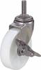 TRUSCO Stainless Steel Swivel TYSST-100NS Screw-in Caster, Fittings, Stopper, 100