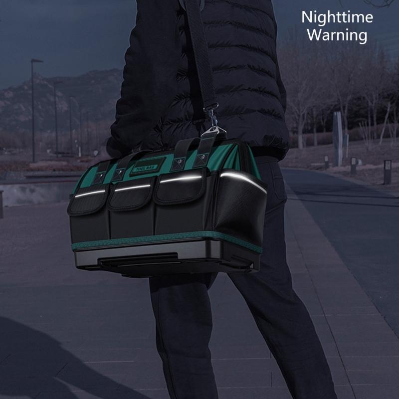 Сумка для инструментов техника с множеством карманов Сверхпрочная водонепроницаемая конструкция с достаточным пространством для хранения оборудования Кейс-ракушка