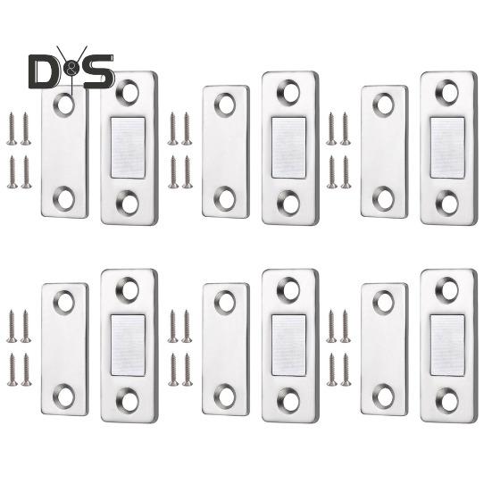 6/10/15 шт. невидимый магнит для двери шкафа с винтом ультратонкий нержавеющая сталь без сверления клей магнитный замок для раздвижной двери шкафа