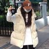 Жилет пуховый жилет женская верхняя одежда с капюшоном 2024 новый белый утиный пуховик жилет
