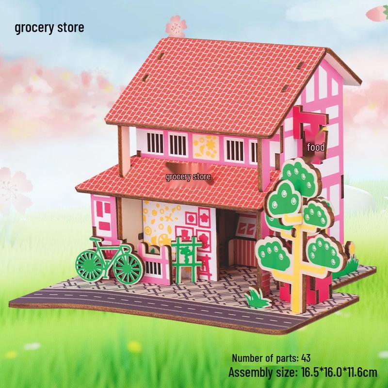 3D Деревянный Пазл Колесо Обозрения - Развивающий DIY Подарок для Детей