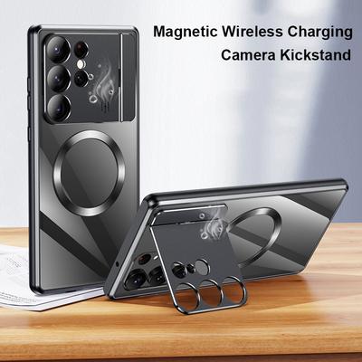 S24 Ultra Metal алюминиевый сплав магнитный чехол для Samsung Galaxy S23 FE S22 Ultra S21 держатель объектива ароматерапия зарядный чехол