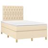 Maison Exclusive - Sommier à lattes de lit et matelas et LED Crème 120x200cm Tissu