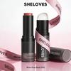 SheLoves Силиконовый мягкий стик для румян: Увлажняющий крем с зеркальным блеском и встроенной кистью для румян