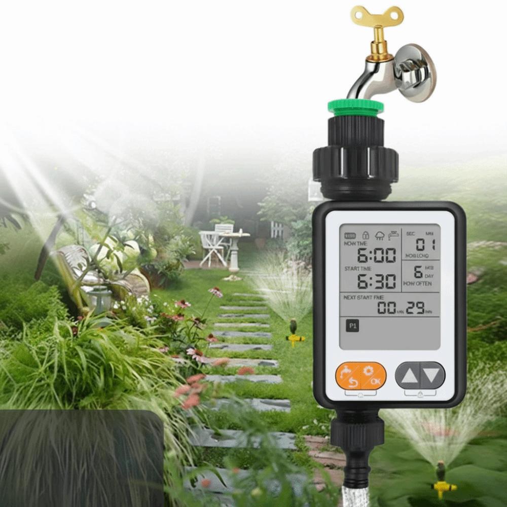 IPX5 Waterproof Digital Watering Timer Large Screen Garden Watering Timer  Garden Watering