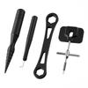 VISPREA Reel Maintenance DIY Reel Bearing and Fishing Reel Spool Bearing Pin Remover Maintenance Disassembly Tool Set YU401 Kit, (4-Piece Set, Black)