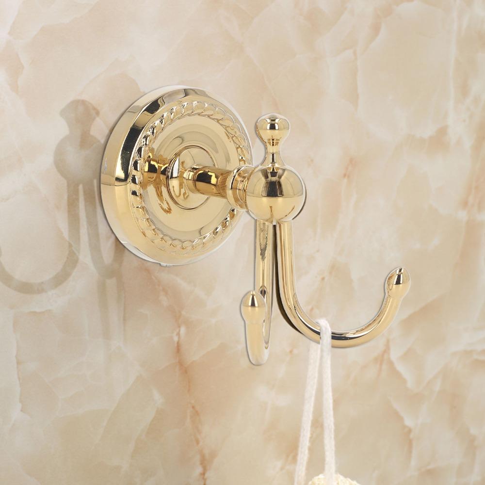 Golden Robe Hook Durable Towel Hook Retro Style Coat Hook Bathroom Bedroom Entryway