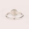 925 Sterling Silver Ring Rainbow Moonstone Cabochon 6mm Rhodium or Yellow Gold Plated Elegant Women Jewelry