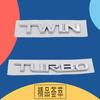 3D Премиум ABS Наклейка с буквами Twin Turbo Значок на задний бампер Эмблема для задней крышки багажника автомобиля Аксессуары Внешняя отделка