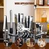 Bartender Kit, 15 Piece Cocktail Shaker Set, Bar Tool Set, for Mojito,  , Margarita, Whiskey with Ice Crusher, Tongs