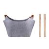 Felt Basket Firewood Box with Wooden Handles Foldable Firewood Basket Storage Basket for Firewood Wood Newspapers Clothes