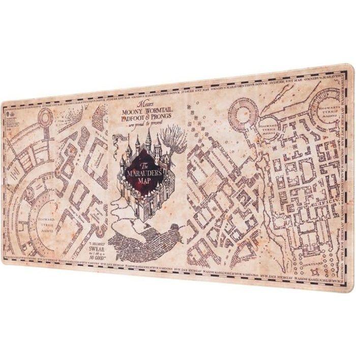 Tapis De Souris - Harry Potter - Marauder's Map - 80x35 Cm - Bords Renforcés - Antidérapant