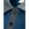 Men's Casual Polo Shirt Lapel Button Color Matching T-Shirt Top