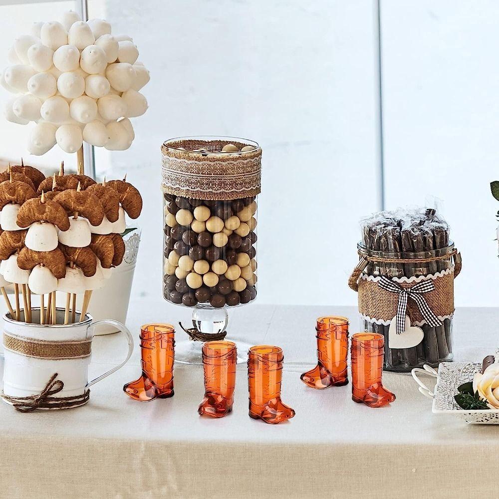 10Pcs Transparent Western Cowboy Glasses Plastic Shot Glasses Creative Beer Cup  Outdoor